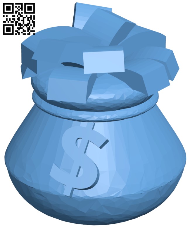 Money sack H009951 file stl free download 3D Model for CNC and 3d printer