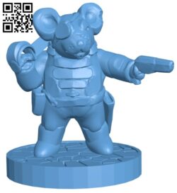 Mouse Pookah Space Pirate H009896 file stl free download 3D Model for CNC and 3d printer