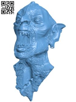 Orc Head Gore H009823 file stl free download 3D Model for CNC and 3d printer