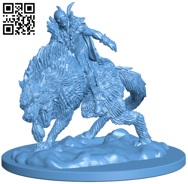 Orc On Warg H009755 file stl free download 3D Model for CNC and 3d printer
