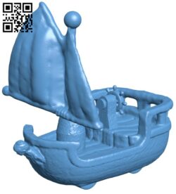 Pirate Ship H009901 file stl free download 3D Model for CNC and 3d printer