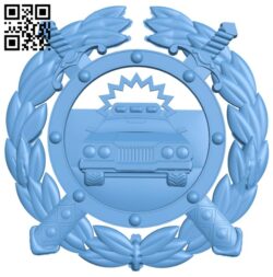 Police car icon T0002306 download free stl files 3d model for CNC wood carving