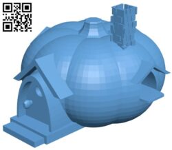 Pumpkin house H009791 file stl free download 3D Model for CNC and 3d printer