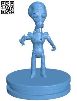 Retro Alien 1950’s H009825 file stl free download 3D Model for CNC and 3d printer
