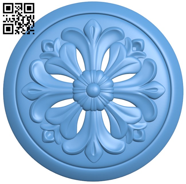 Round pattern T0002269 download free stl files 3d model for CNC wood carving