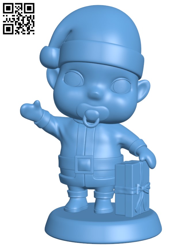 Santa claus baby H009964 file stl free download 3D Model for CNC and 3d printer