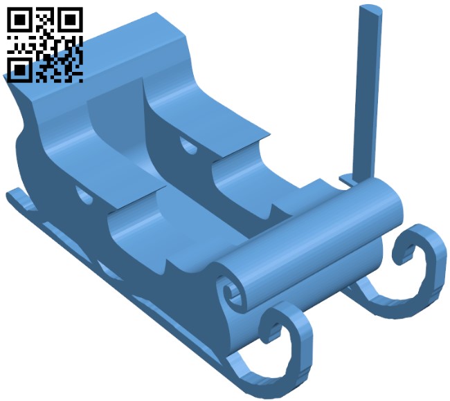 Santa's Sleigh Tape Dispenser H009966 file stl free download 3D Model for CNC and 3d printer