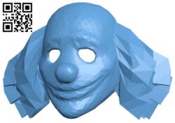 Scary clown mask H009827 file stl free download 3D Model for CNC and 3d printer