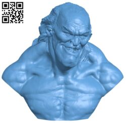 Scary old dude H009967 file stl free download 3D Model for CNC and 3d printer