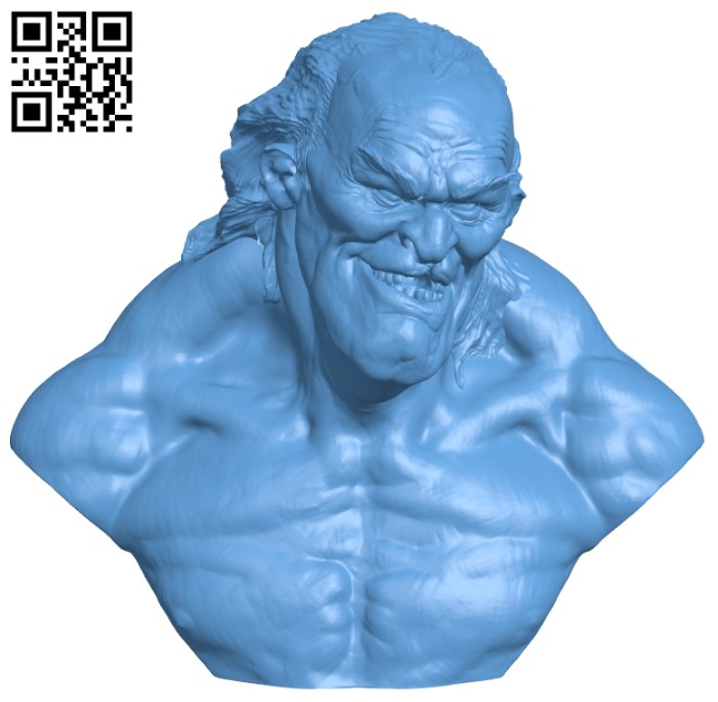 Scary old dude H009967 file stl free download 3D Model for CNC and 3d printer