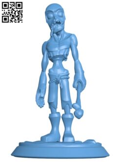 Stylized Zombie H009857 file stl free download 3D Model for CNC and 3d printer