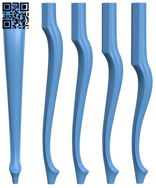 Table legs and chairs T0002080 download free stl files 3d model for CNC wood carving