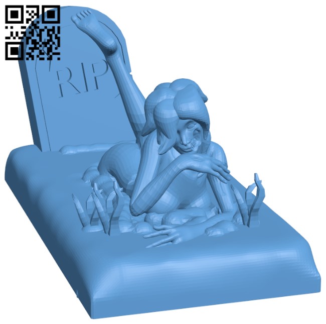 Zombie Pinup H009778 file stl free download 3D Model for CNC and 3d printer