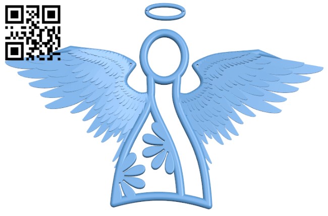 Angel - wall decoration H010151 file stl free download 3D Model for CNC and 3d printer