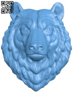 Bear head pattern T0002471 download free stl files 3d model for CNC wood carving