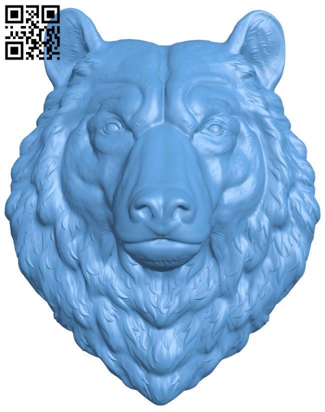 Bear head pattern T0002471 download free stl files 3d model for CNC wood carving