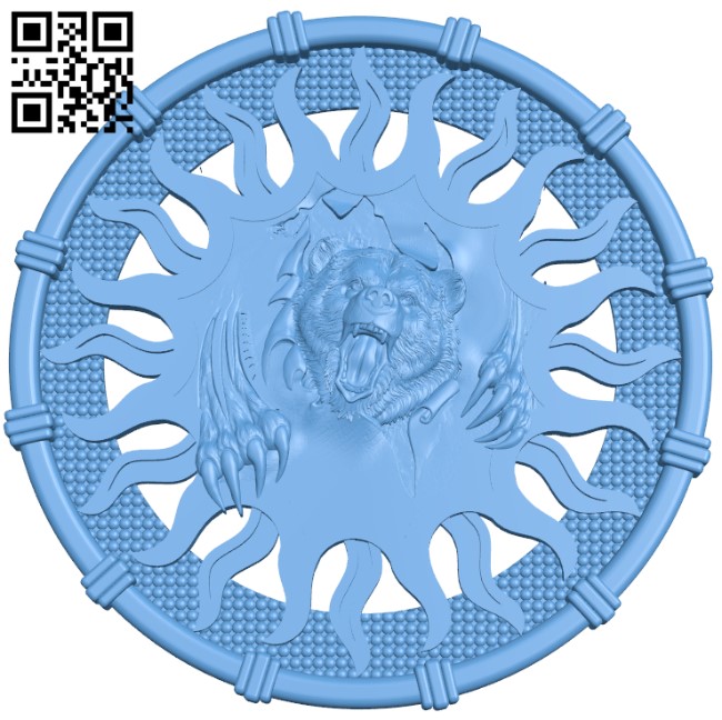 Bear pattern T0002493 download free stl files 3d model for CNC wood carving