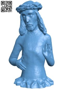 Bust Of Jesus Christ H010117 file stl free download 3D Model for CNC and 3d printer