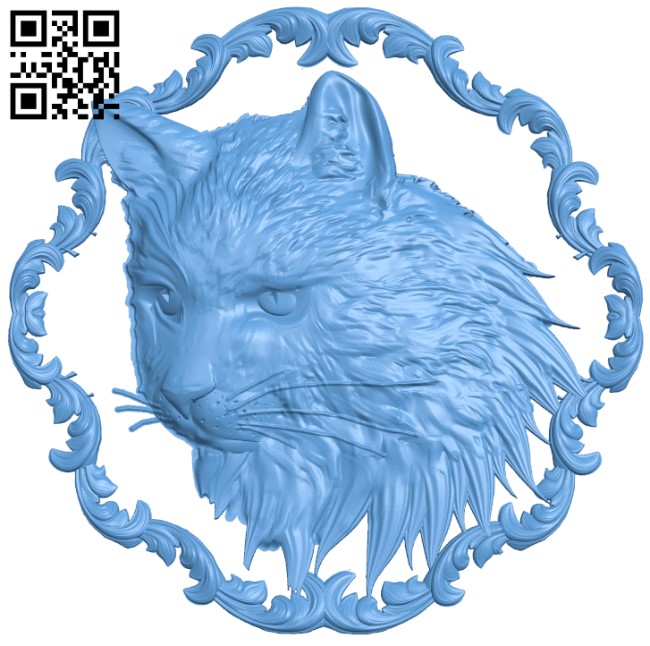Cat pattern T0002371 download free stl files 3d model for CNC wood carving