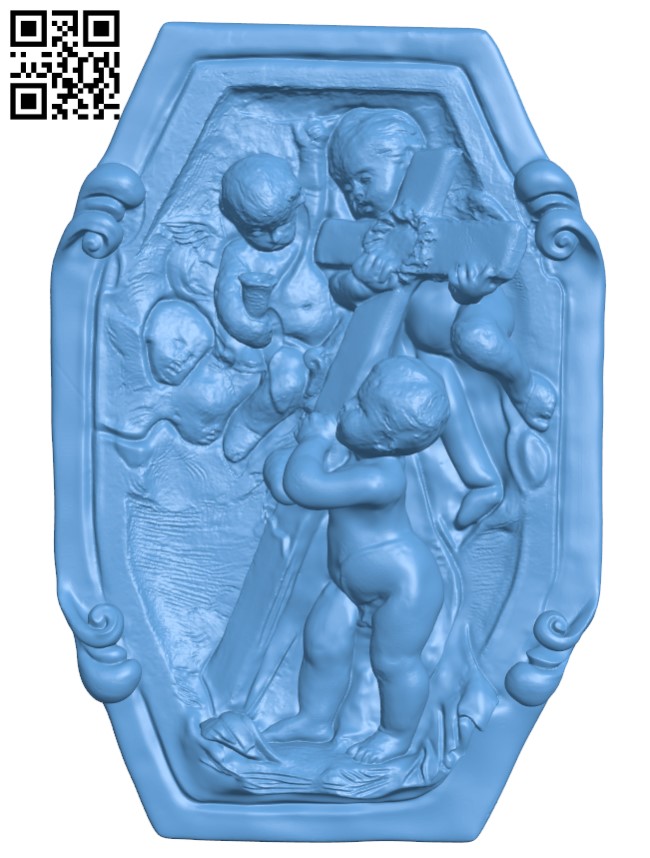 Child Jesus carrying the cross T0002611 download free stl files 3d model for CNC wood carving