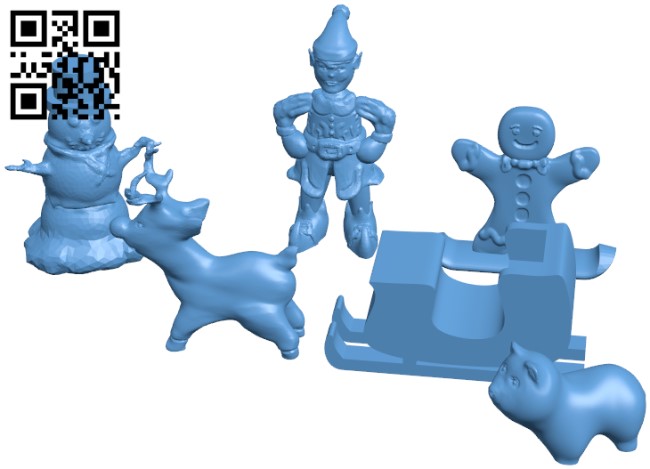 Christmas set H010275 file stl free download 3D Model for CNC and 3d printer