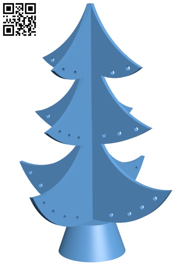 Christmas tree H010126 file stl free download 3D Model for CNC and 3d printer