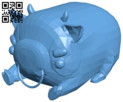 Cute Cow H010297 file stl free download 3D Model for CNC and 3d printer