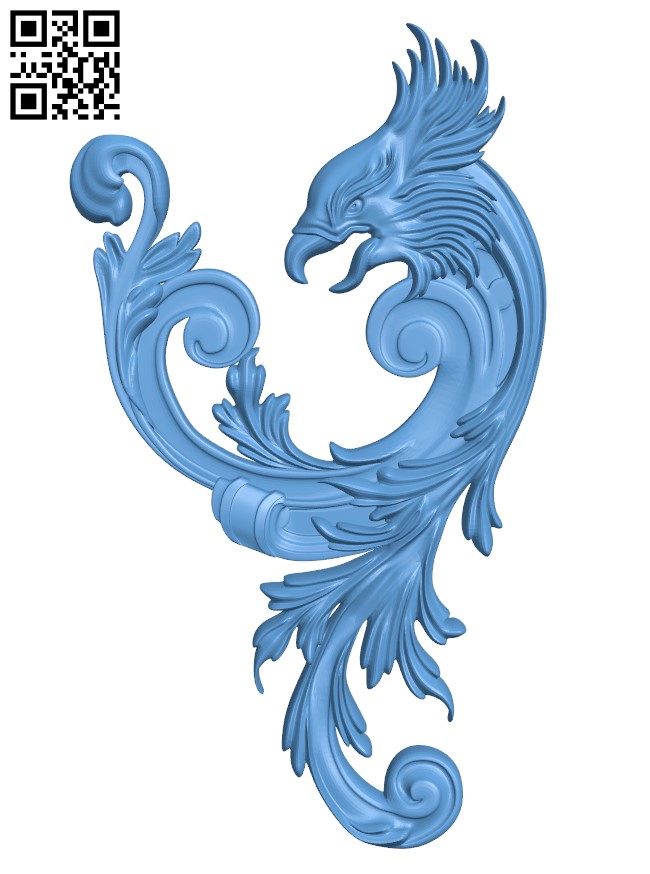 Eagle pattern T0002594 download free stl files 3d model for CNC wood carving