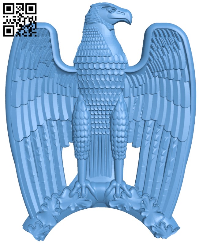 Eagle pattern T0002612 download free stl files 3d model for CNC wood carving