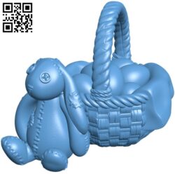 Easter bunny and eggs H010254 file stl free download 3D Model for CNC and 3d printer
