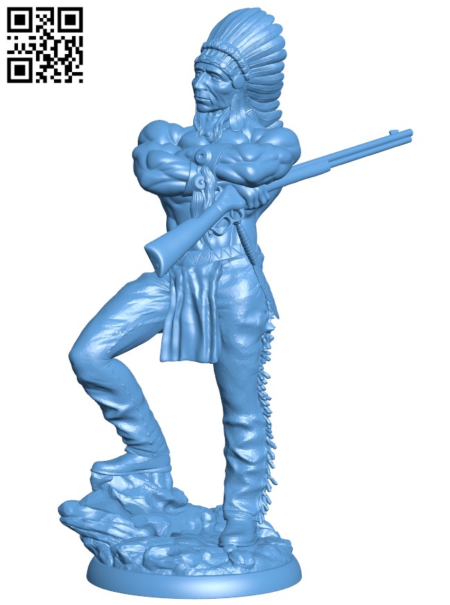 Elite Native American Chief H010129 file stl free download 3D Model for CNC and 3d printer