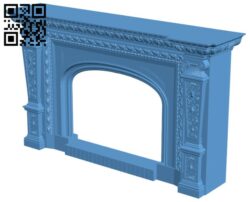 Fireplace T0002337 download free stl files 3d model for CNC wood carving
