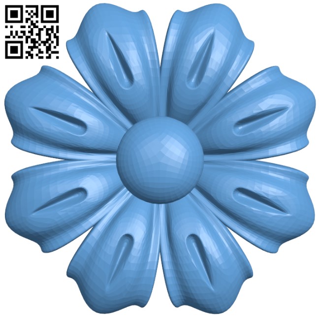 Flower pattern T0002394 download free stl files 3d model for CNC wood carving