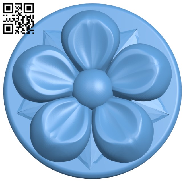 Flower pattern T0002498 download free stl files 3d model for CNC wood carving