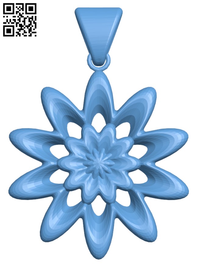 Flower pendant H010320 file stl free download 3D Model for CNC and 3d printer