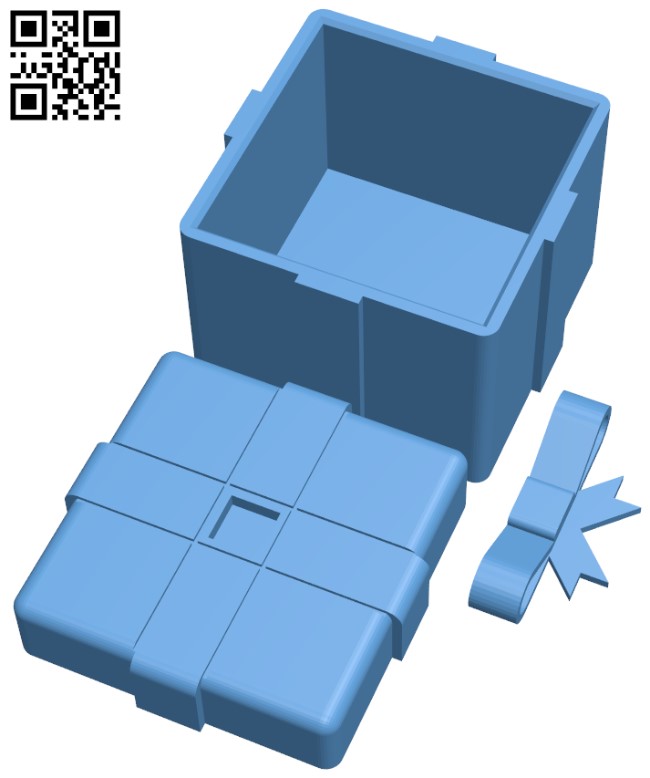 STL file Mini - Safe 01 (gift box) 🎁・3D printing design to