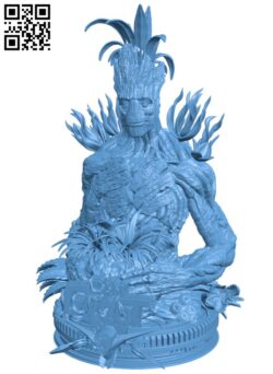 Groot Bust H010064 file stl free download 3D Model for CNC and 3d printer