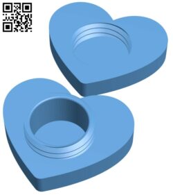 Heart container H010134 file stl free download 3D Model for CNC and 3d printer