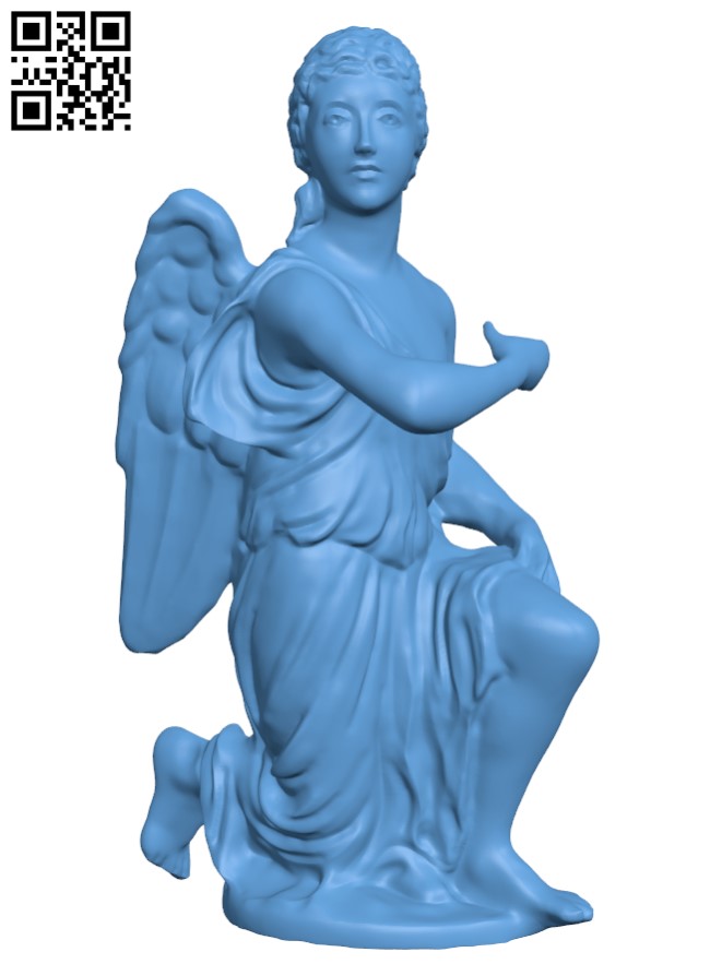 Kneeling angel H010156 file stl free download 3D Model for CNC and 3d printer