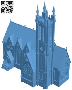 Kylemore Abbey Gothic Church, Ireland H010076 file stl free download 3D Model for CNC and 3d printer