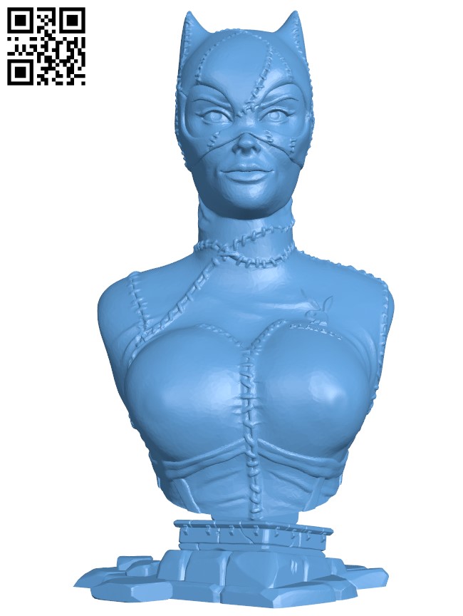 Ladycat bust H010229 file stl free download 3D Model for CNC and 3d printer