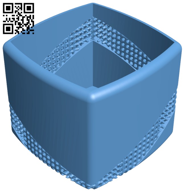Lattice striped box H010236 file stl free download 3D Model for CNC and 3d printer