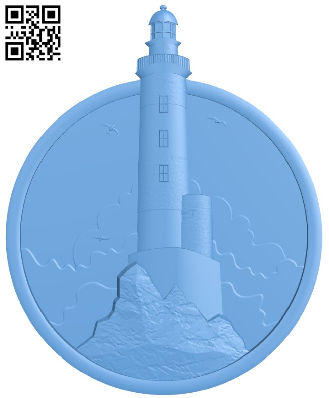 Lighthouse painting T0002454 download free stl files 3d model for CNC wood carving