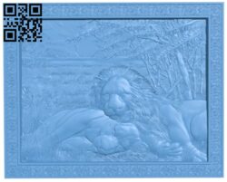 Lions peace painting T0002455 download free stl files 3d model for CNC wood carving