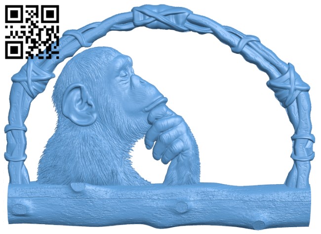 Monkey pattern T0002575 download free stl files 3d model for CNC wood carving