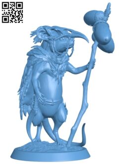 Mouse Stick Shaman H010079 file stl free download 3D Model for CNC and 3d printer