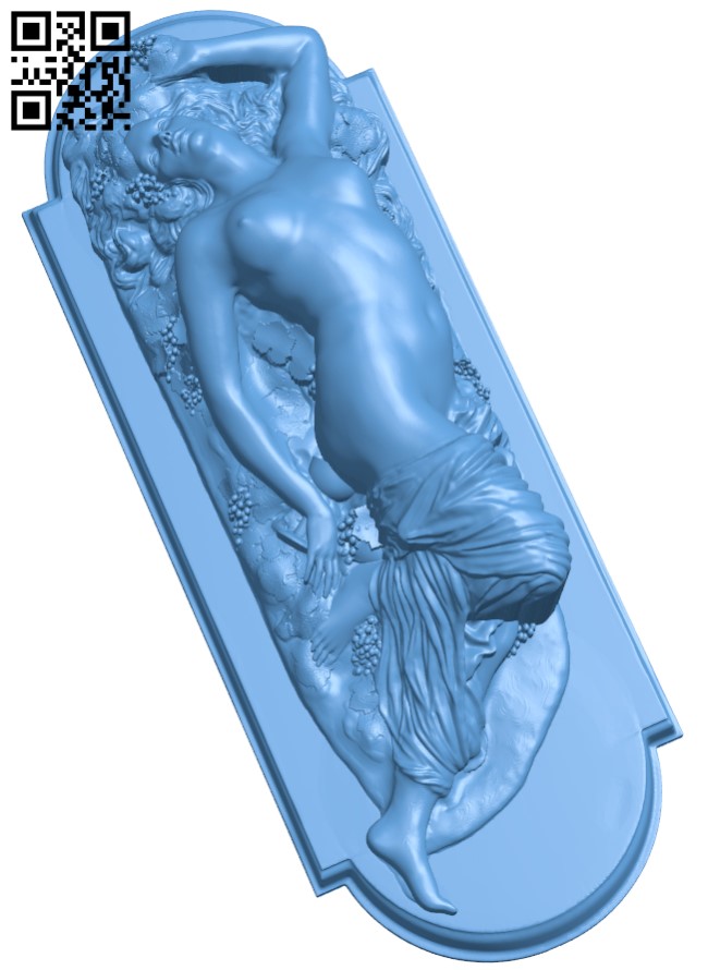 Nymph pattern - Cover casket T0002396 download free stl files 3d model for CNC wood carving