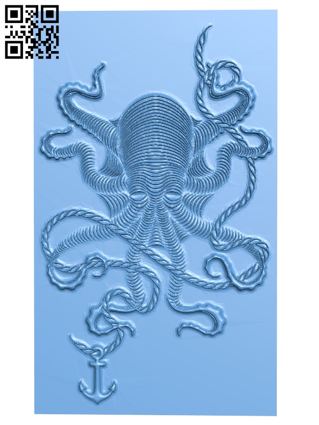 Octopus T0002577 download free stl files 3d model for CNC wood carving