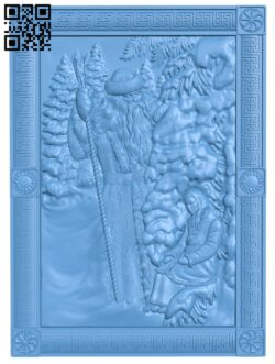 Painting Of Santa Claus T0002504 download free stl files 3d model for CNC wood carving