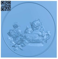 Painting of two cats T0002375 download free stl files 3d model for CNC wood carving